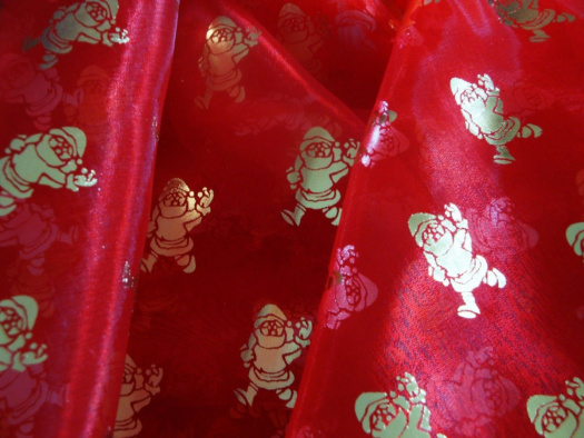 Vánoční organza šíře 145 cm (1,50m)