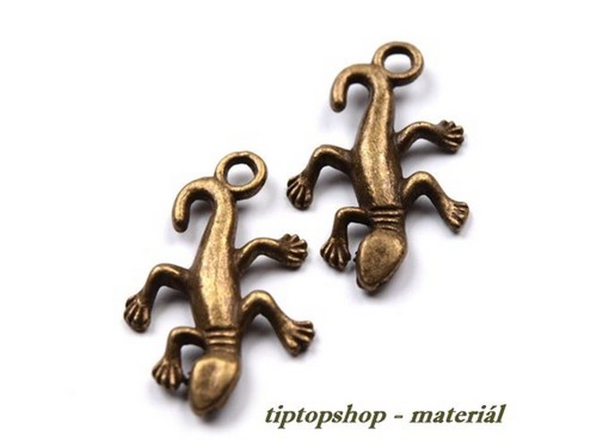Přívěsek JEŠTĚRKA, 15x24mm, staromosaz (2ks)
