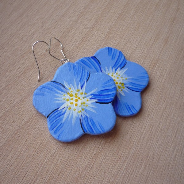 Malované náušnice KYTIČKOVÉ