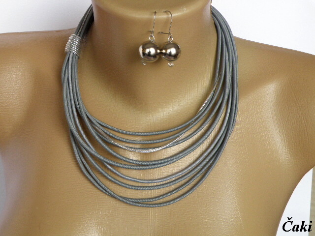 Šedostříbrná elegance - souprava