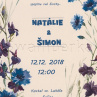 Svatební oznámení Kraft Blue Natali