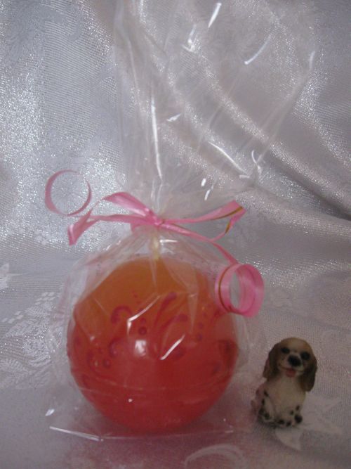 Koule s ornamentem - svíčka oranžová