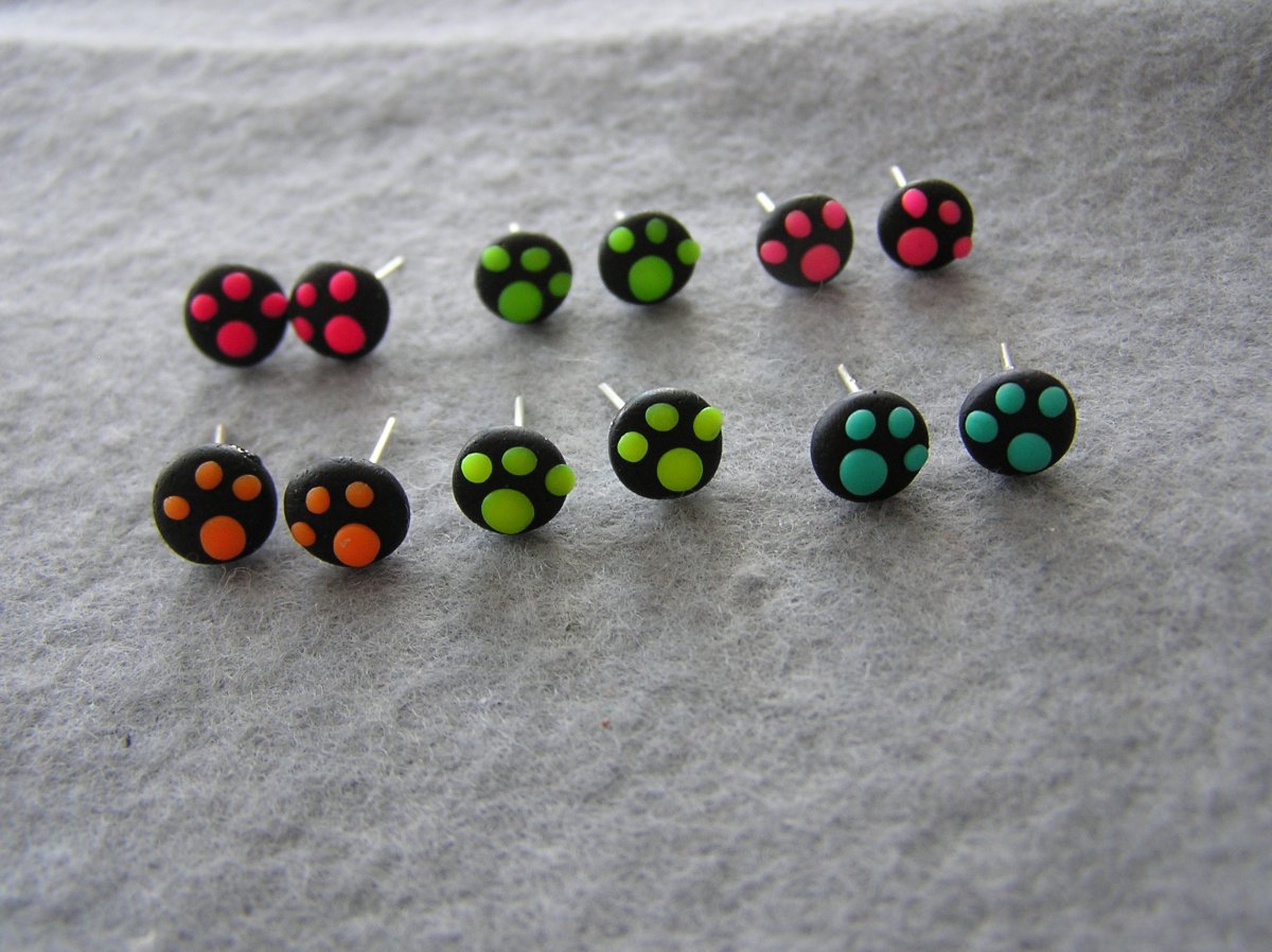 Ťapičky - puntíky neon