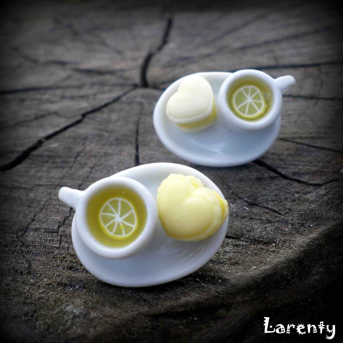 Citronový čajík s makronkou