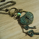 Zámek s klíčky - náhrdelník