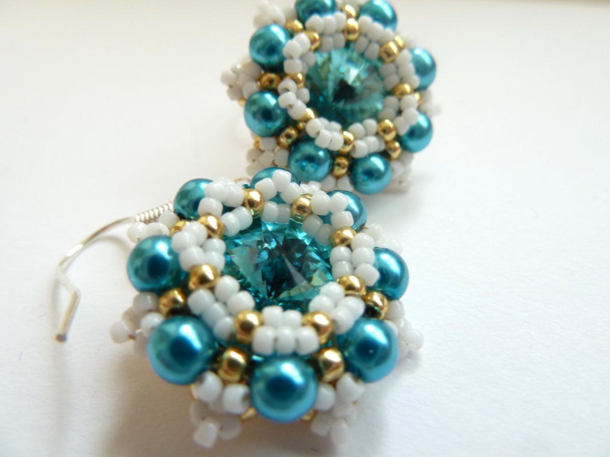 Swarovski rivoli náušnice