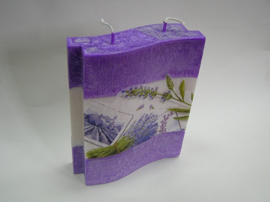 Svíčka z palmového vosku - vlna - Levandule