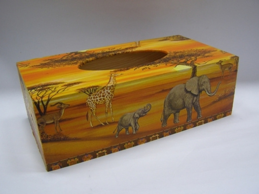 Krabice na kapesníky - Safari