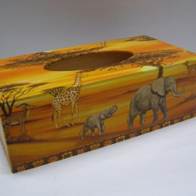 Krabice na kapesníky - Safari