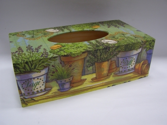 Krabice na kapesníky - Bylinky