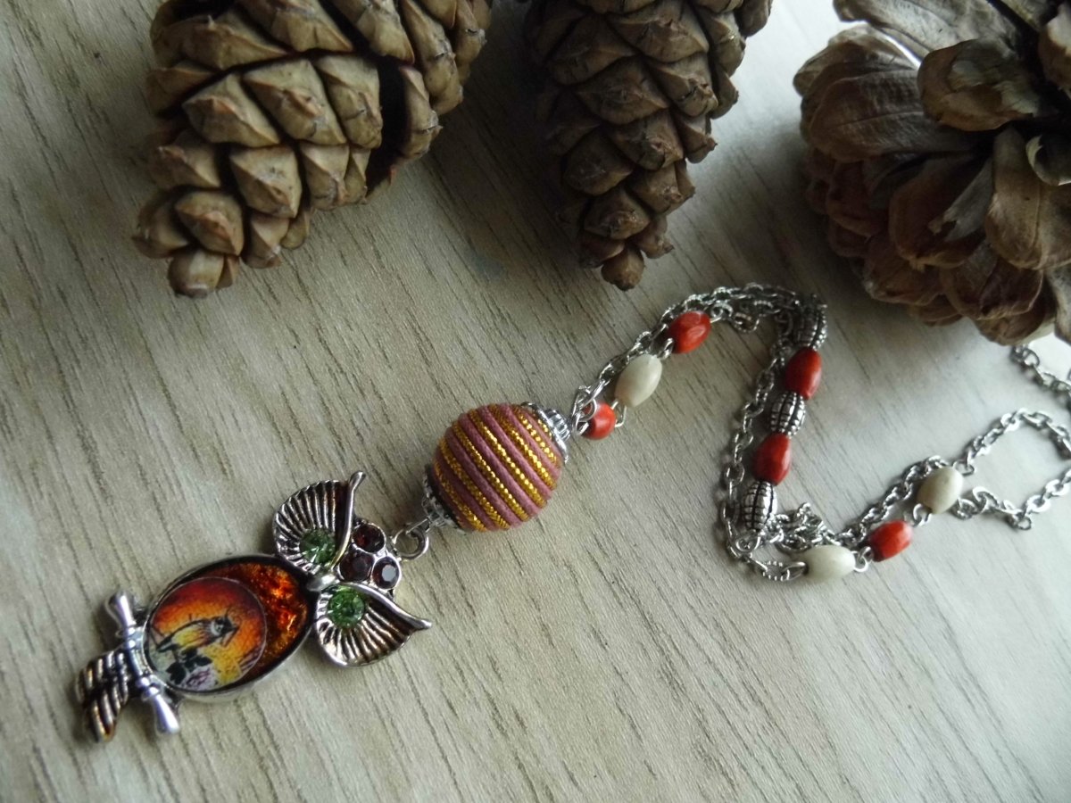 Náhrdelník sova se sovičkou