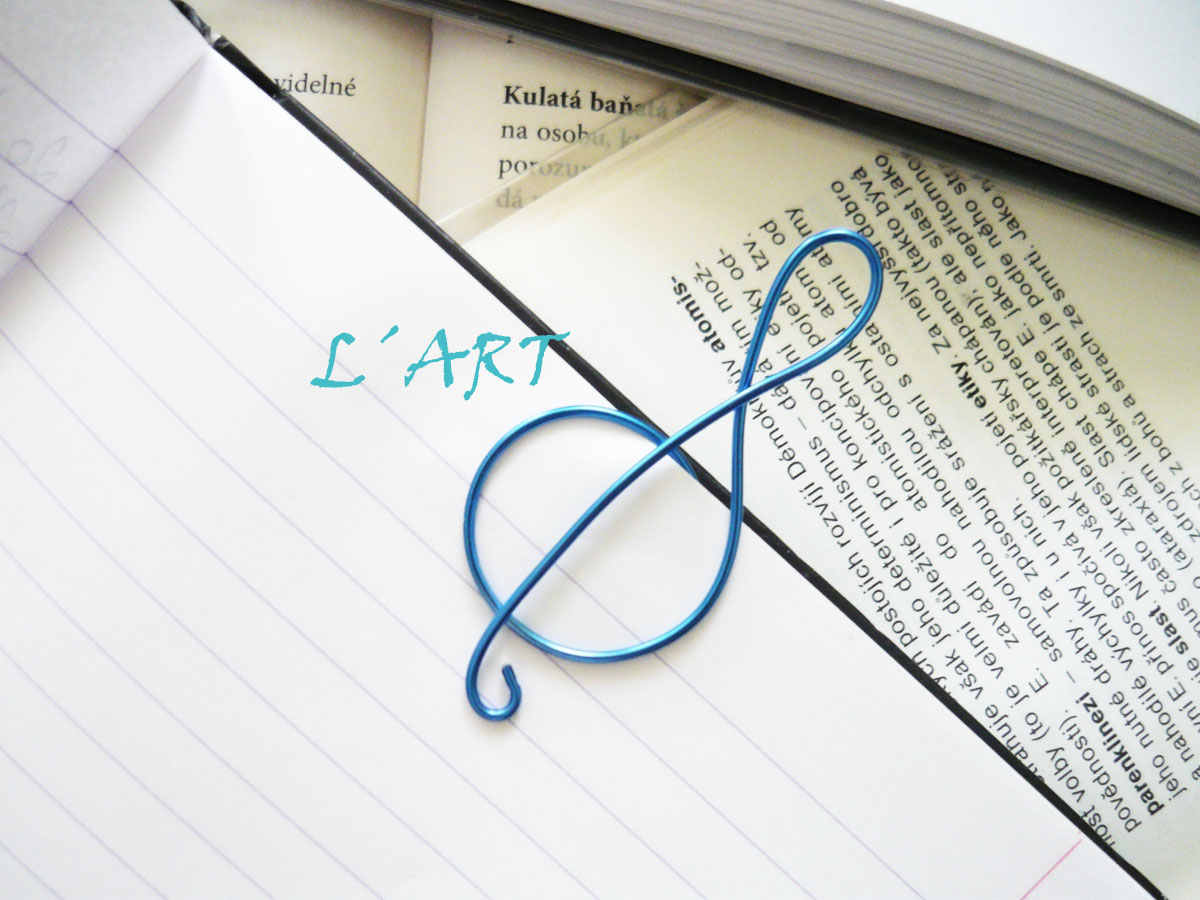 Záložka - modrý houslový klíč