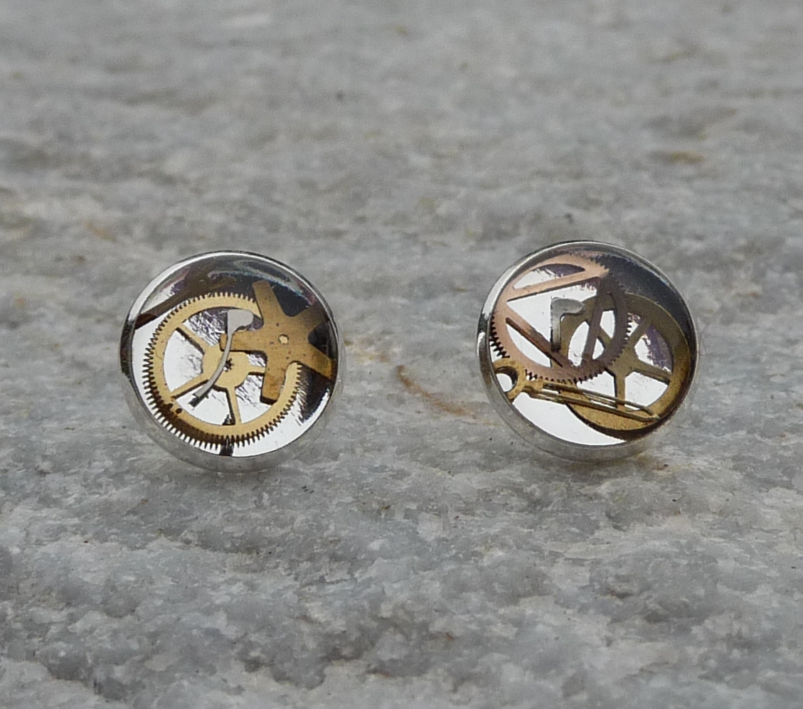 Steampunkové náušnice