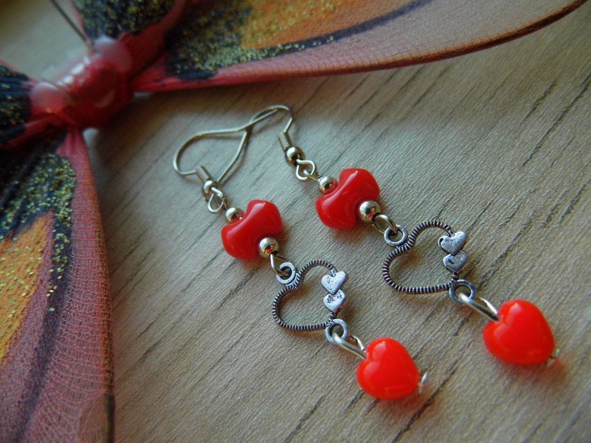 náušnice srdíčkové