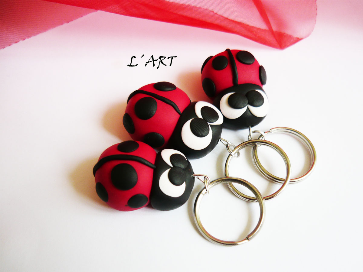 Beruškové přívěsky na klíče 