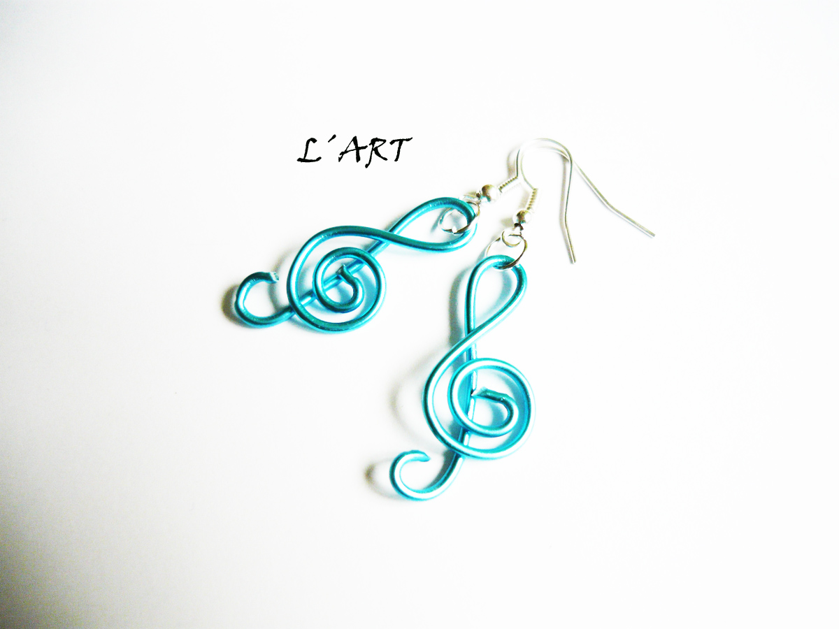 Azurové houslové klíče - menší 