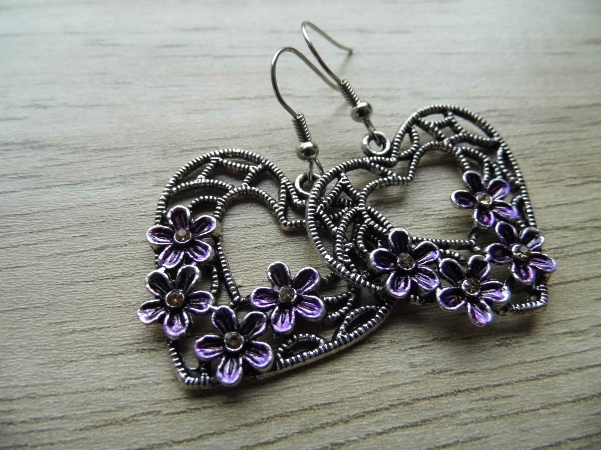 náušnice srdce na dlani / 5 variant /