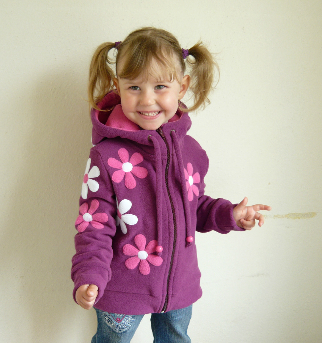 Fialová mikinka ...do vel. 122