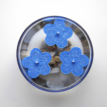 Plovoucí svíčky - kytičky (modrá)