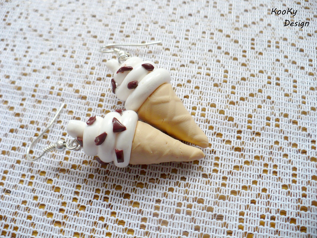 Visací náušnice - zmrzlinky