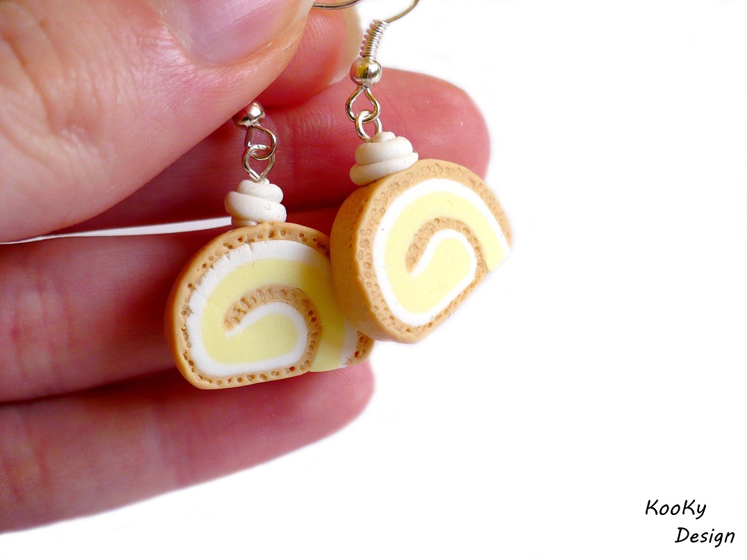 Visací náušnice - roládky