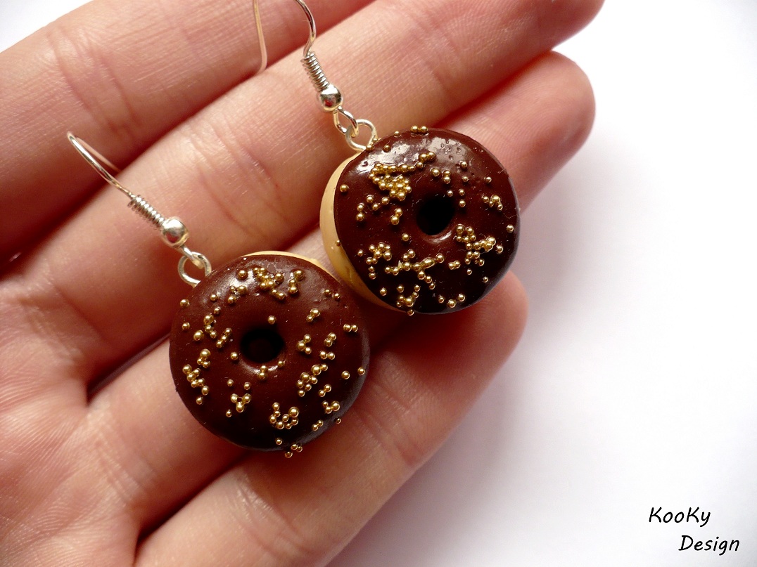 Visací náušnice - donutky