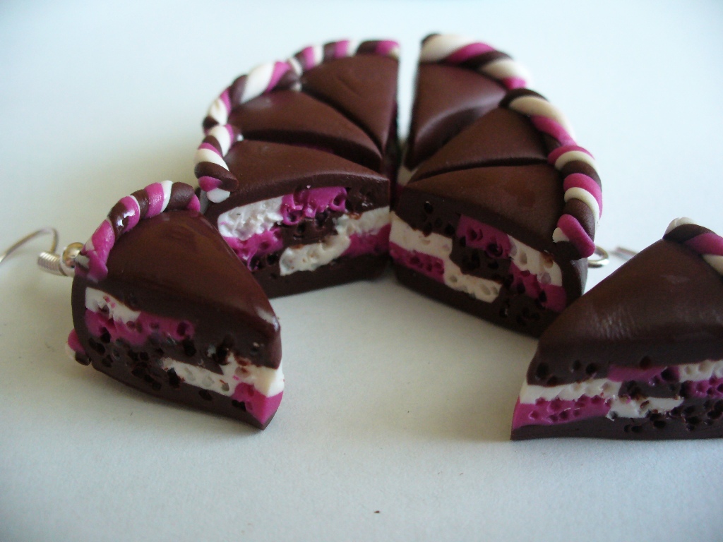 Náušnice dortíky míchané