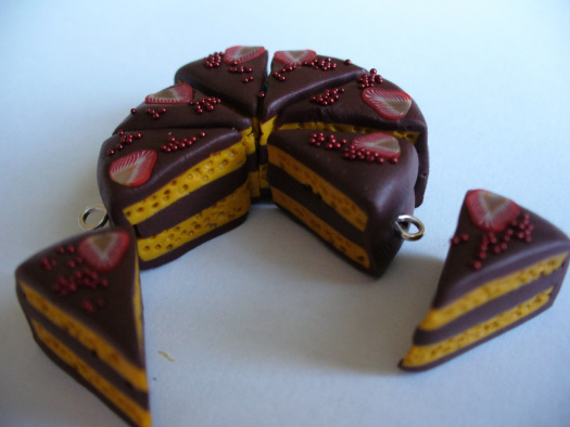 Náušnice dortíky čokoládové