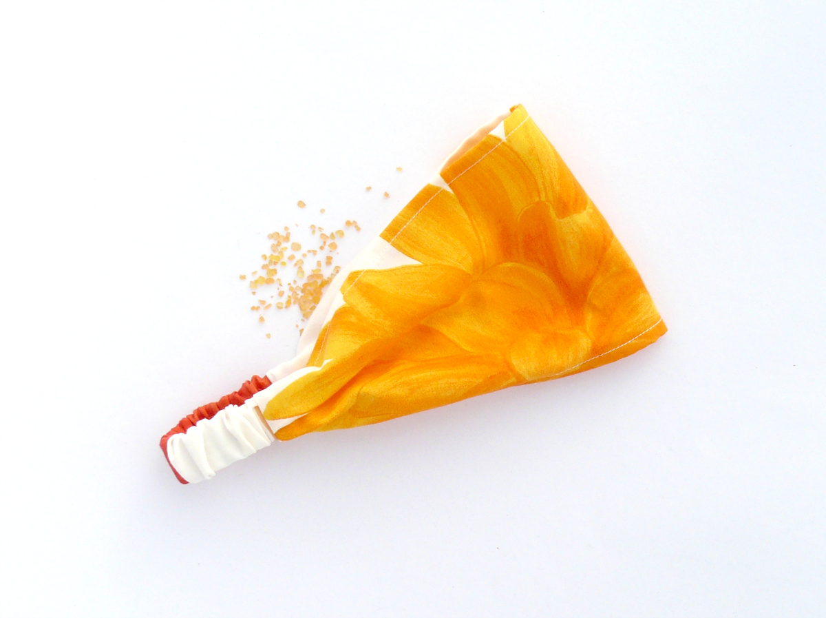 Látková čelenka - kvítí - DĚTSKÁ