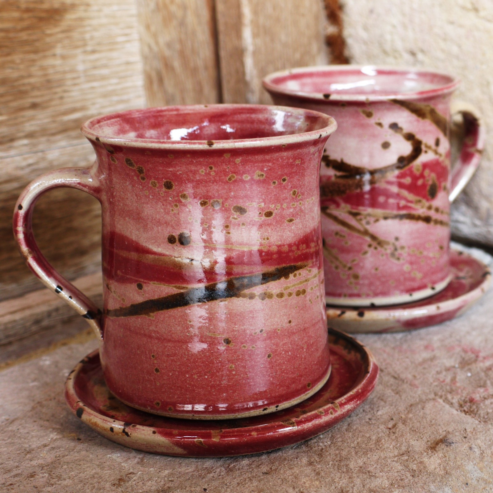 Hrneček střední rovný s podšálkem - V kraji vína Bordeaux