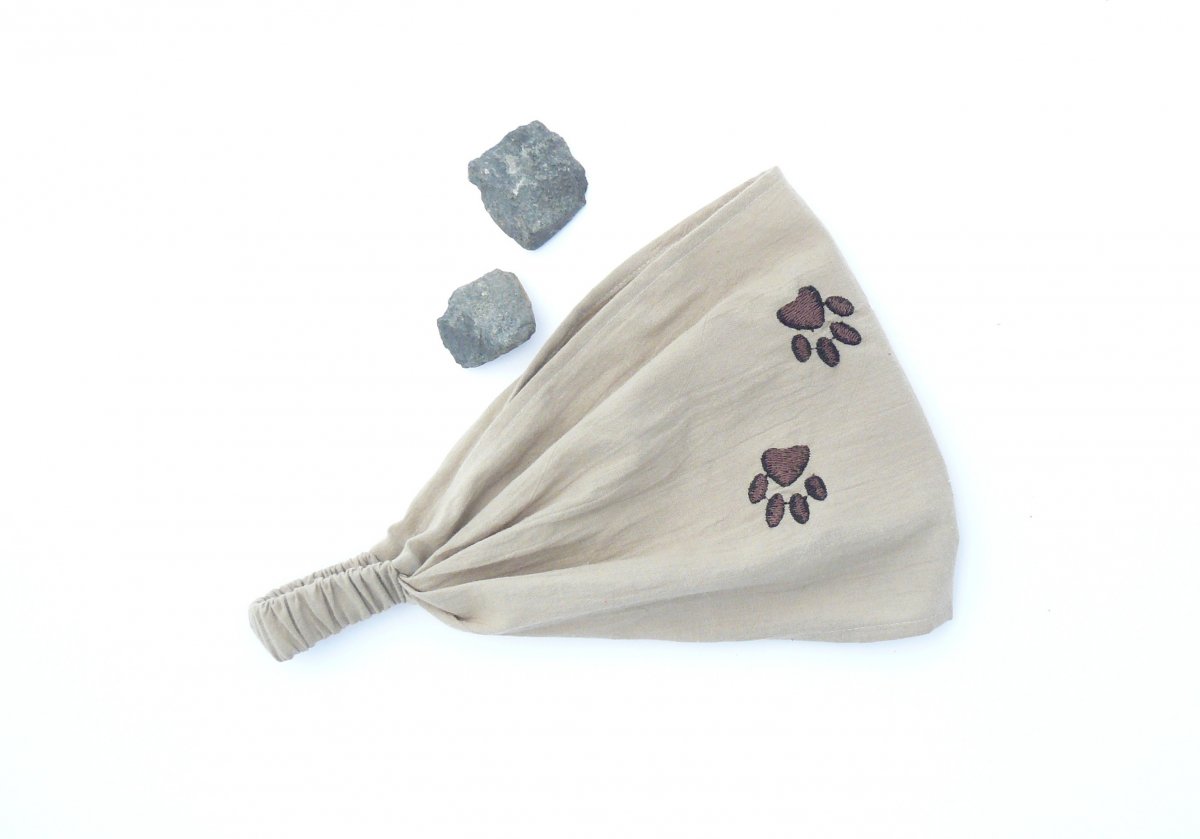 Látková čelenka - tlapky