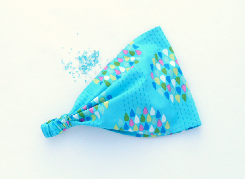 Látková čelenka, šátek - déšť