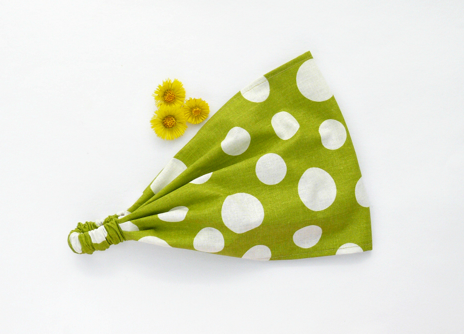 Látková čelenka, šátek - puntíky