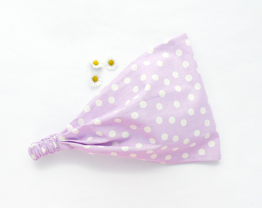 Látková čelenka, šátek - puntíky