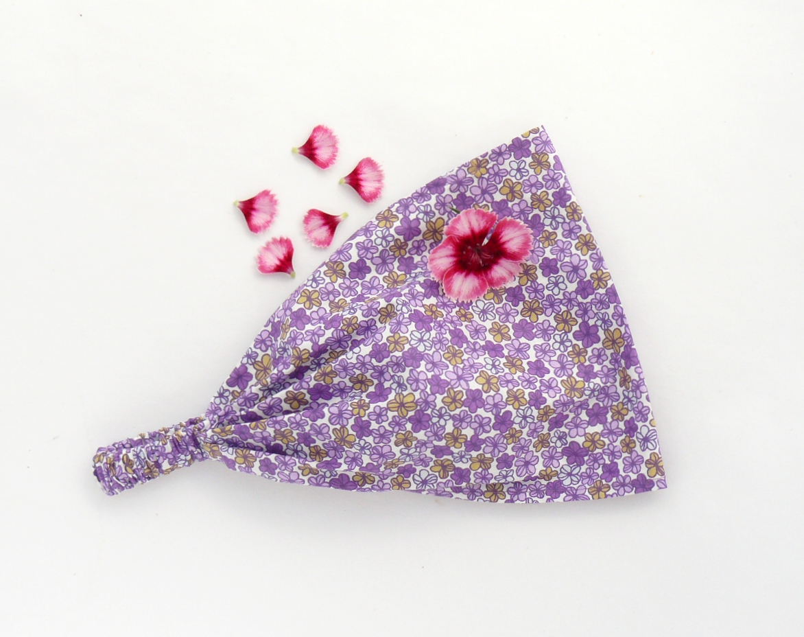 Látková čelenka, šátek - voňavá fialka