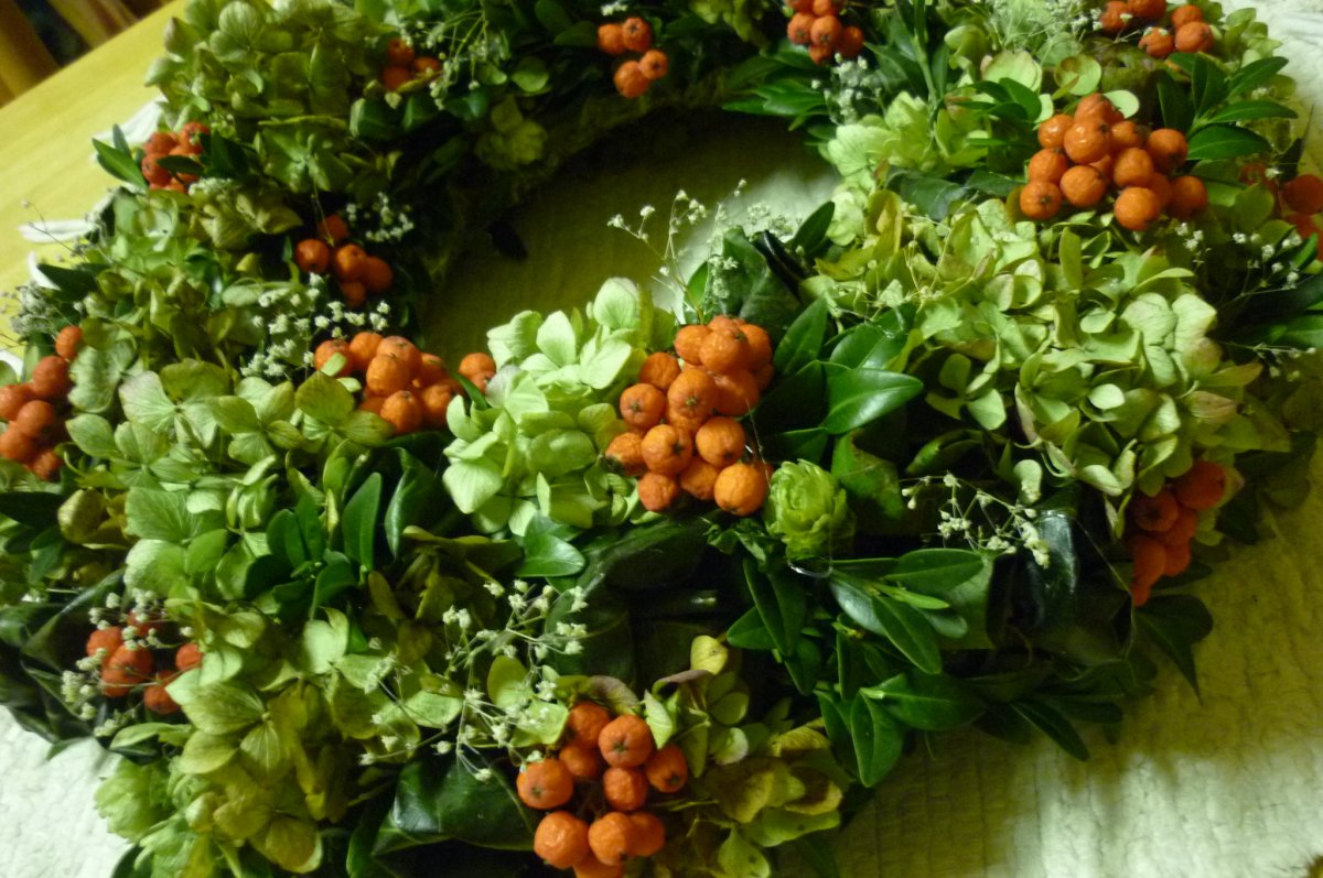 hortenzie a jeřabiny