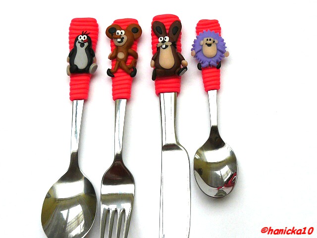 Dětský příbor  - krteček a jeho kamarádi