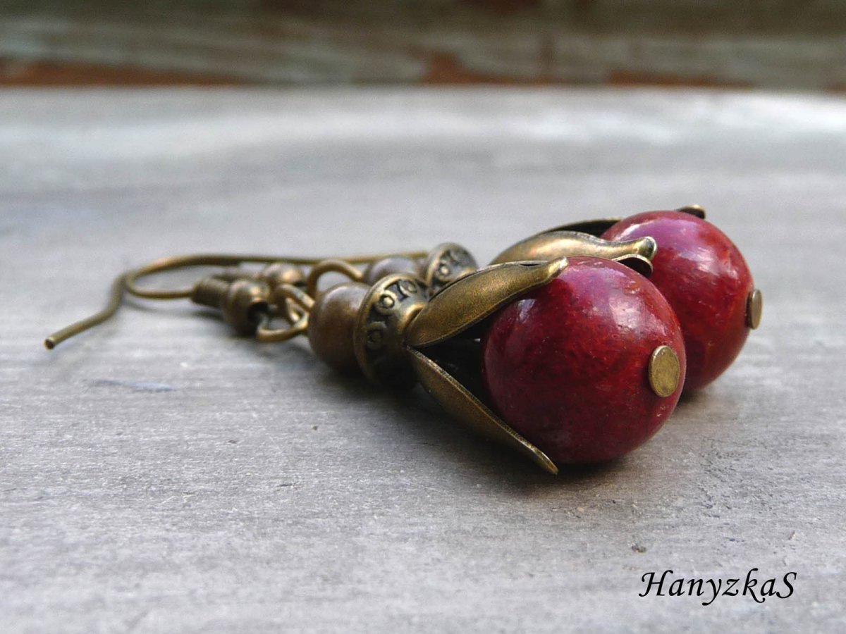 Náušnice: Korálové No 2