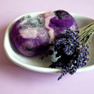 Plstěné mýdlo - fialové