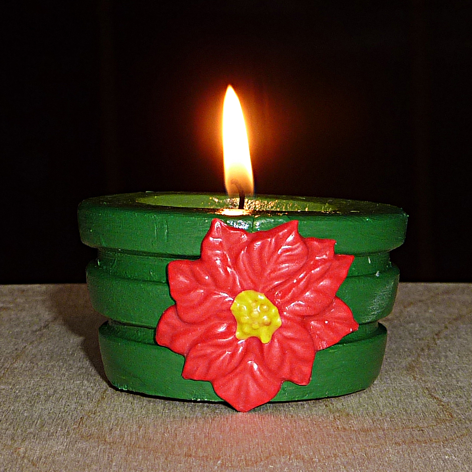 Vánoční růže svícen