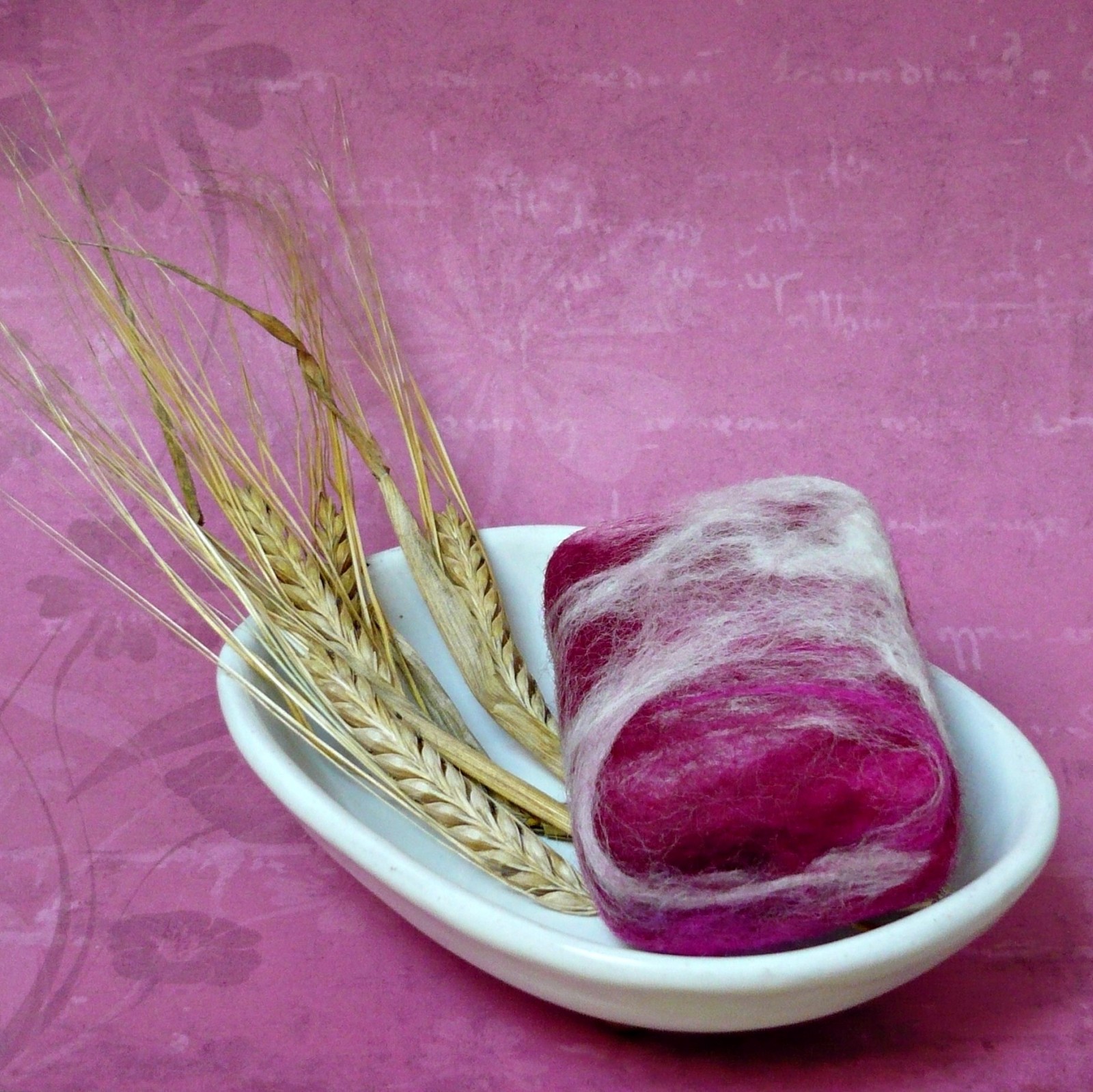 Plstěné mýdlo - růže