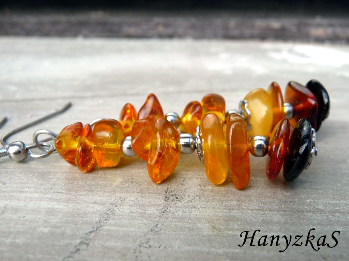 Náušnice: Jantarové