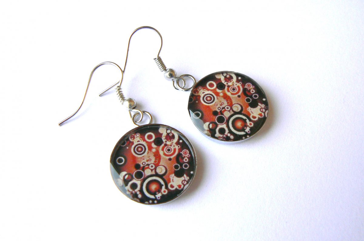 Náušnice z pryskyřice - kolečka