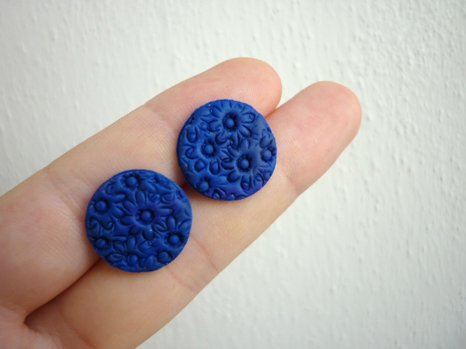 Květinkové - fimo náušnice