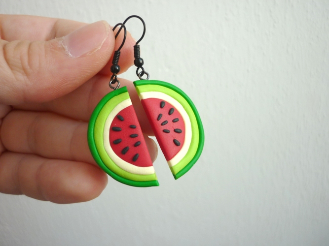 melouny - fimo náušnice