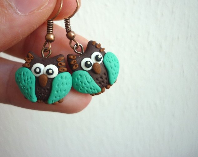 Sovičky - fimo náušnice