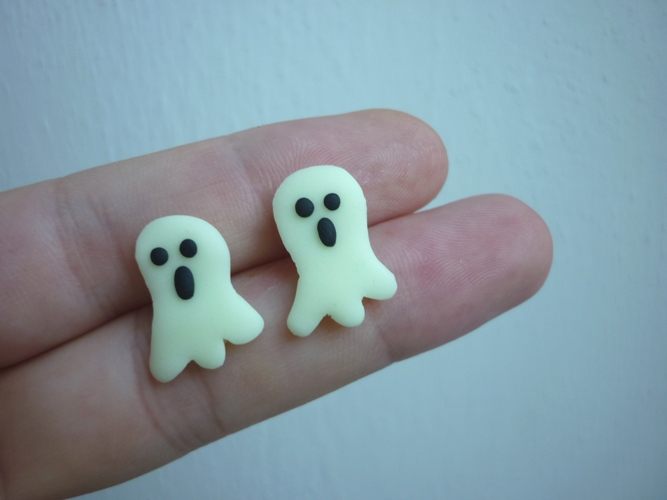 Svítící duchové - fimo náušnice