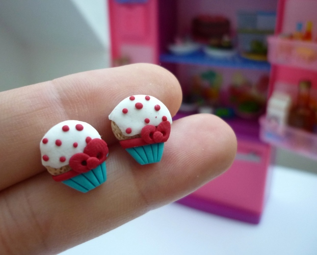 Muffinky - fimo náušnice