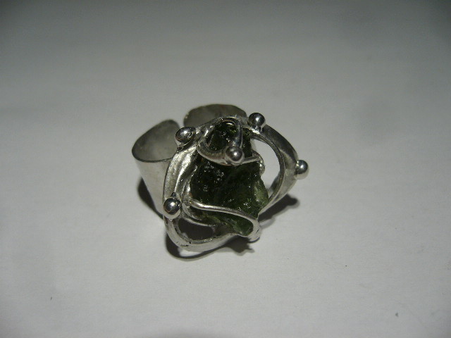 Hvězdný  - prsten s vltavínem