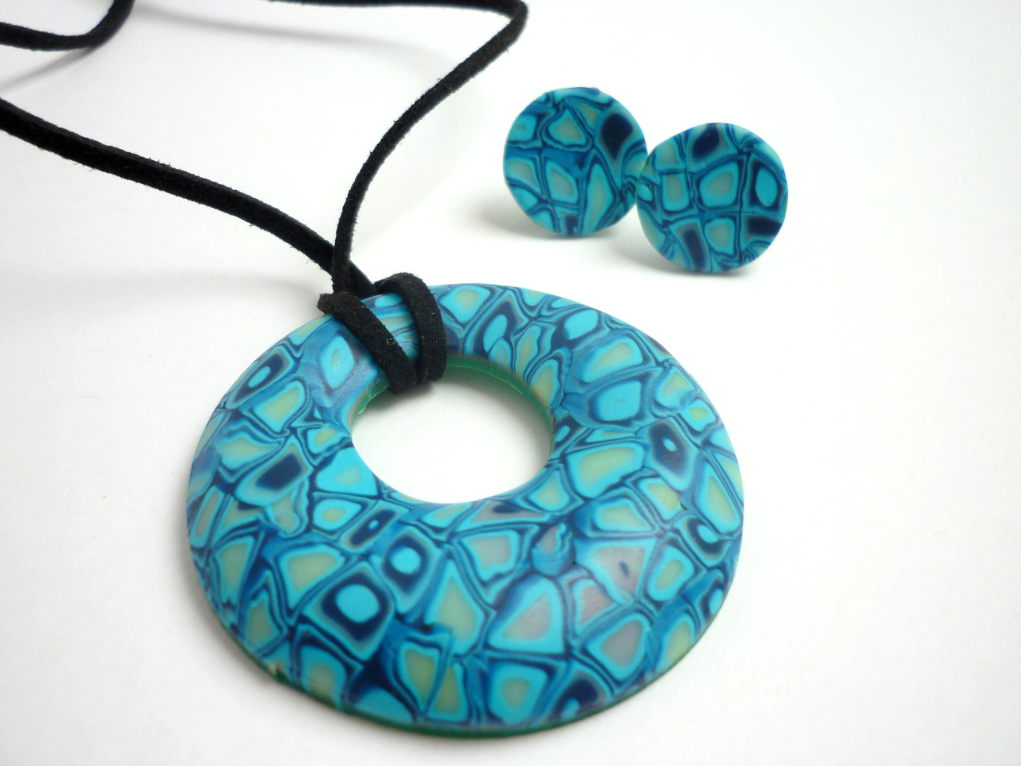 Aqua mozaikový fimo set